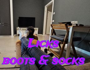 POV--- 
LICKS BOOTS AND SOCKS