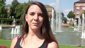 GERMAN SCOUT - ECHTER ANAL ORGASMUS OUTDOOR SEX F&Uuml_R TEEN MINA BEI STRASSEN CASTING