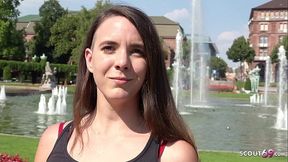 GERMAN SCOUT - ECHTER ANAL ORGASMUS OUTDOOR SEX F&Uuml_R TEEN MINA BEI STRASSEN CASTING