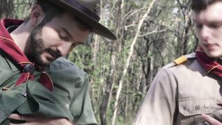 Scoutmaster takes scoutboy Ethan Tates anal virginity