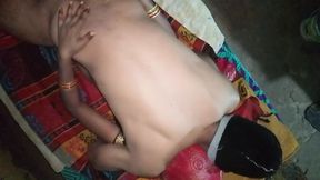 Desi newly married villager's sister-in-law left in the room at night