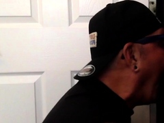 Gloryhole moustache amateur giving head