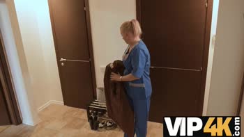 Angry Boss Fucks Blonde Maid's Shaved Pussy