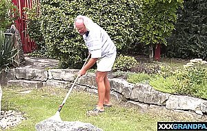 Experienced grandpa just arrived to this stunning teen