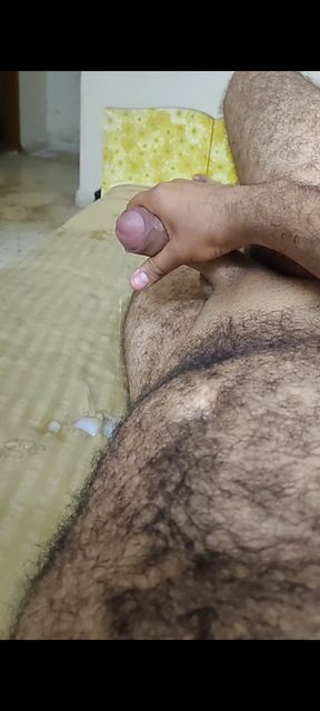 Huge fresh and warm cum from Hairy Thick Cock