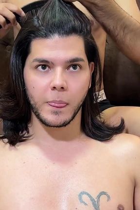 Long Hair Worship &amp; Sensory Brushing by Male Hands