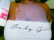 FAN REQUEST - DUNK HUGE TITS IN MILK AND SMILE - BBW