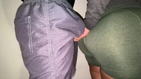 she accidentally touches a stranger s big dick in the queue