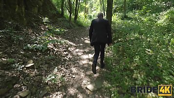 Black bride Zaawaadi gets fucked in the forest