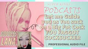 kinky podcast 9 let me guide you as you suck on a big fat juicy cock you faggot cocksucker