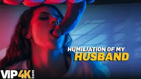 VIP4K. Orgasms while husband is right under us...