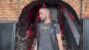 spanish boy fucking bareback in backroom in fetish outfits