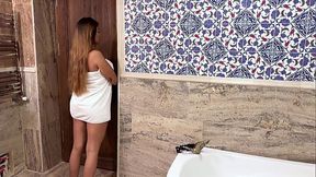 Stepmother mistakes stepson'_s cock for her husband'_s and they have sex during vacation