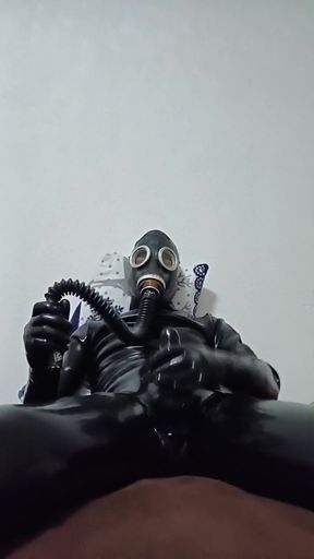 Must-see moment from "Catsuit 0.8mm jerk off pp"