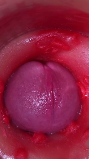 Camera in Vagina, Cervix POV, "Creampie" 4k   Clip 2