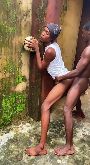 While Playing Football Outside., It Turned to Sex Outside