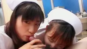 Nurses Saki & Friends Take Turns On One Cock
