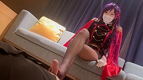 Yamashiro Ren Cos Footjob Blowjob