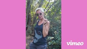 Bambi Smoking Outdoors