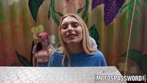 Naughty blonde Carly Rae craves my cock more than ice cream