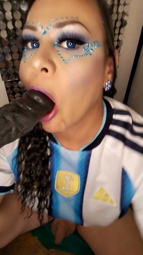 On my knees sucking this BBC like a good girl!