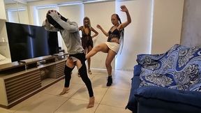 Double Brat Crazy Ballbusting Emasculation Part 1