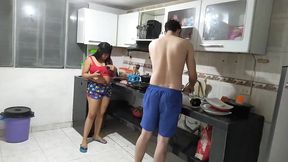 18 year old brunette big saggy tits from New York United States fucking her stepbrother's big dick eyat one