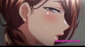 Horny wife getting fucked by big pole delivery guy while talking to her mother in law   Hentai