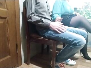 Call me anytime! A stranger jerked me off in the awaiting room