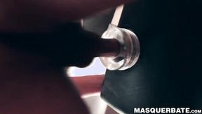 ”Masked dude gets BJ from guy before fucking fleshlight”
