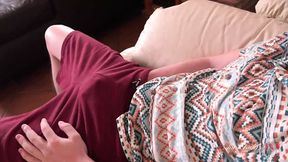 Hot blonde MILF Lynna gets caught watching porn by her boss's boyfriend