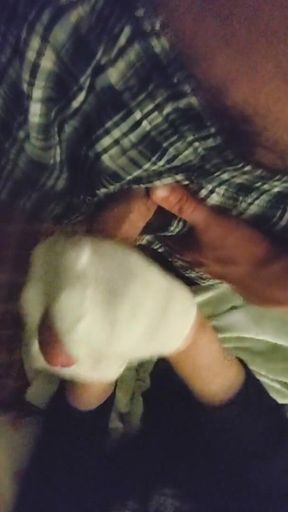 Sexy Little White Ankle Sockjob Sock Handjob