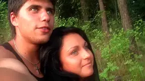 Jocelyn in outdoor scene with an amateur Chick sucking dick