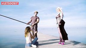 ”Big Tits Blonde Fucks A Babe's Lover Right In Front Of Her - pornhd”