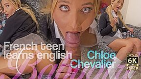 Chloe Chevalier In French teen 18+ Learns English