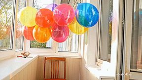 Emma cigarettes popping on the balcony - 4K