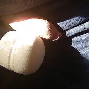 A small young uncut penis ends from the vibrator