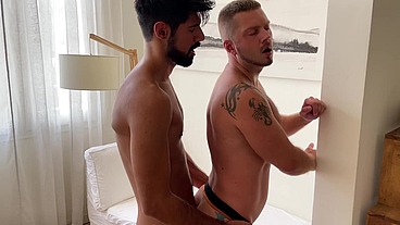 Bareback with handsome Italian guy