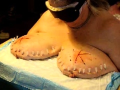 Big Boobed Blonde Masturbates With A Dildo In The Bathroom