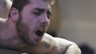 Attractive stud spreads his legs and fucks him balls deep
