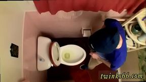 Teen boys piss naked gay Unloading In The Toilet Bowl