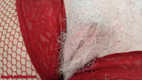 Curvy MILF in high heels and stockings teases with vibrator