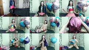 Squeaky Helium JOI Mylar Balloons and Cute High Voice Tease