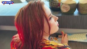 Fucking the Barmaid behind the Bar on Vacation at the all Inclusive Hotel