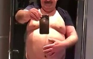 Daddy shows the goods