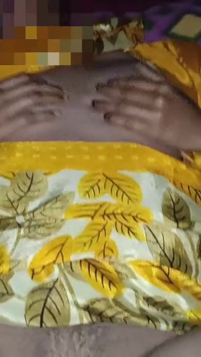 Stunning moment from "Telugu wife and husband sex with time at night telugu aunty fucking with saree at night time"