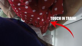 Touched His Cock in the Train to See His Reaction and He Liked!