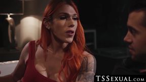 TSSexual.com - Trans beauty enjoys a wild anal banging session with loads of cum