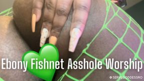 Ebony Fishnet Asshole Worship by Royal Ro hd mp4 1080p - asshole fetish, ebony ass worship, ebony ass fetish, fishnet stockings, ass spreading