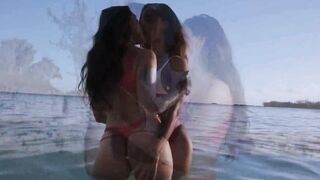 Teanna Trump and Vicki Chase share hot lesbian get-away in paradise